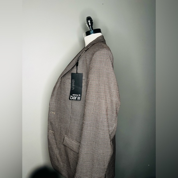 BAR III MENS SUIT JACKET STRETCH  42R BURGUNDY/BLACK FORMAL and evening WEAR - Picture 9 of 13